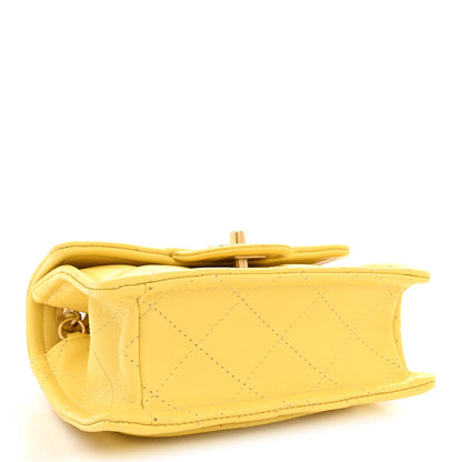 Chanel Caviar Quilted Mini Sweet Classic Flap Yellow 4 of 11