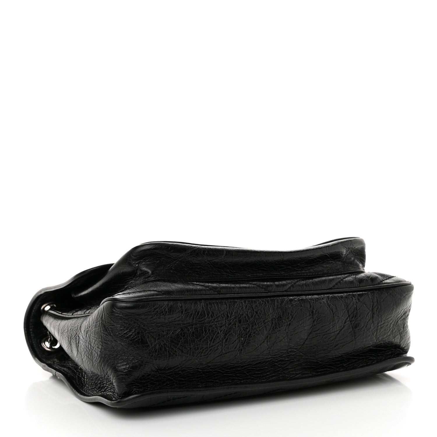 Saint Laurent Crinkled Calfskin Matelasse Monogram Large Niki Chain Satchel Black 4 of 10