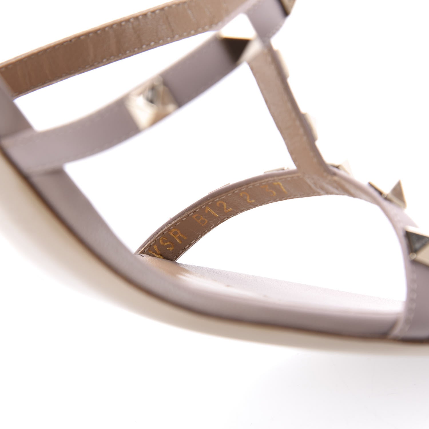 Valentino Garavani Calfskin Nappa Rockstud Gladiator 70mm Sandals 37 Poudre 9 of 11