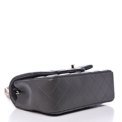 Chanel Lambskin Quilted Mini Rectangular Flap Grey 4 of 11