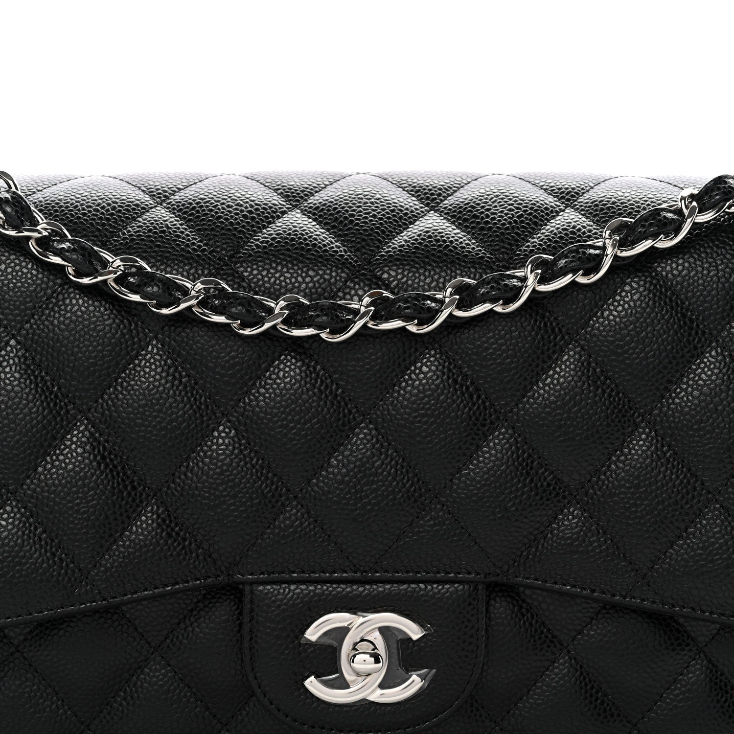 Chanel Caviar Quilted Jumbo Double Flap Black 8 of 11