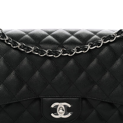 Chanel Caviar Quilted Jumbo Double Flap Black 8 of 11