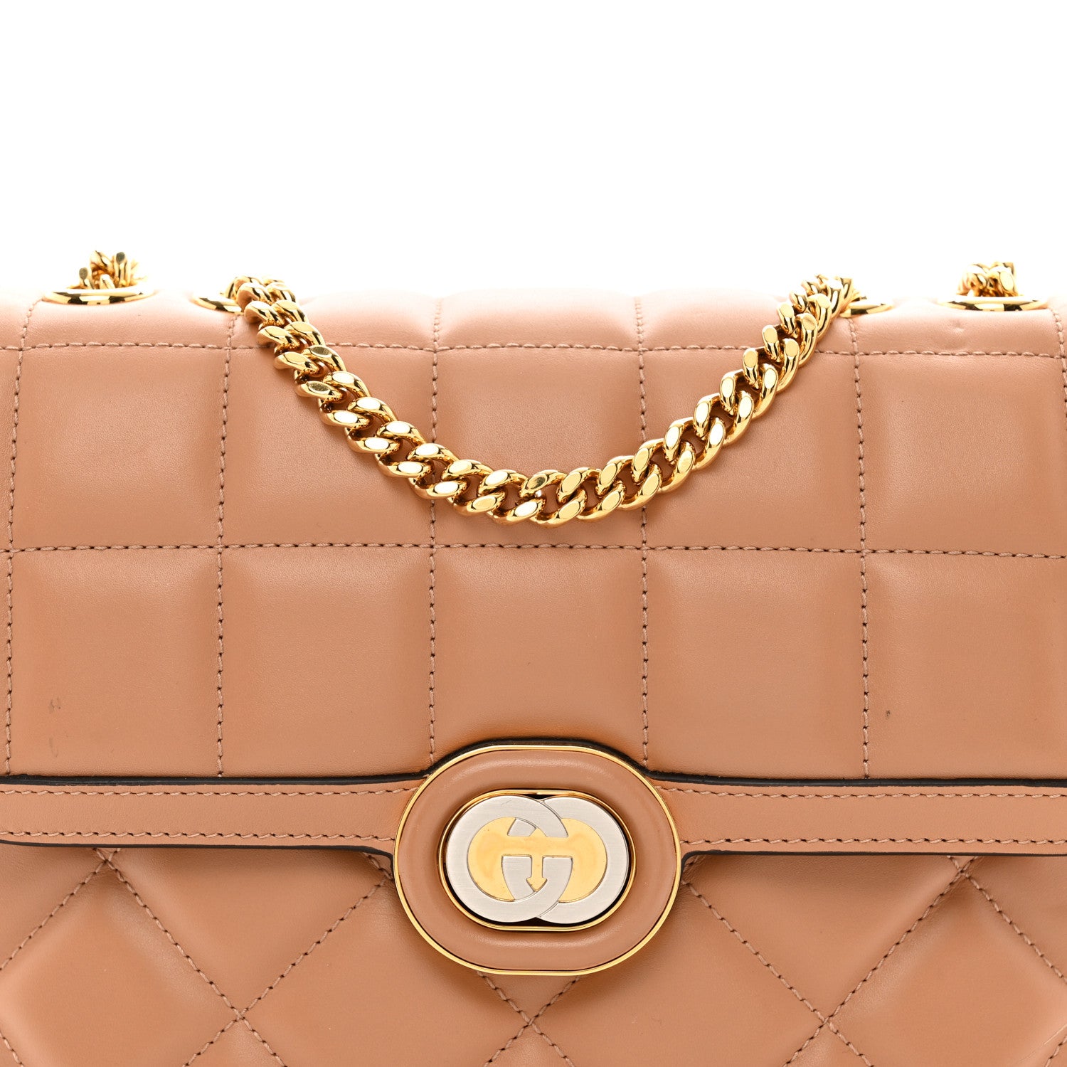 Gucci Calfskin Quilted Small Deco Shoulder Bag Camelia 5 of 11