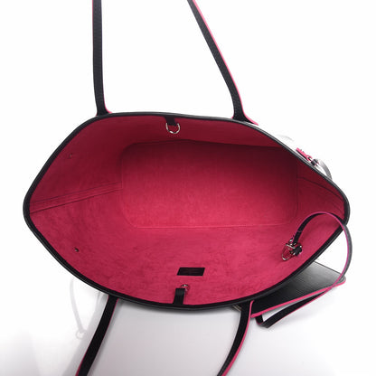 Louis Vuitton Epi Neverfull MM Black Hot Pink 6 of 13