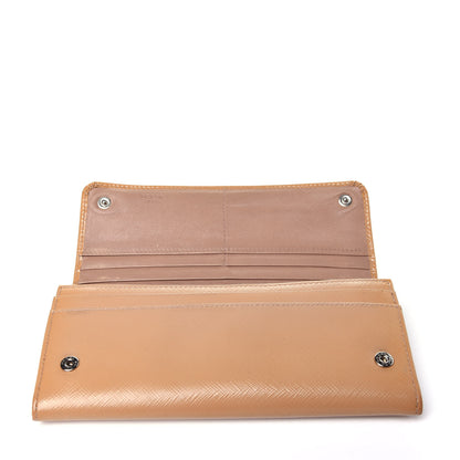 Prada Saffiano Studded Flap Wallet Caramel 9 of 11