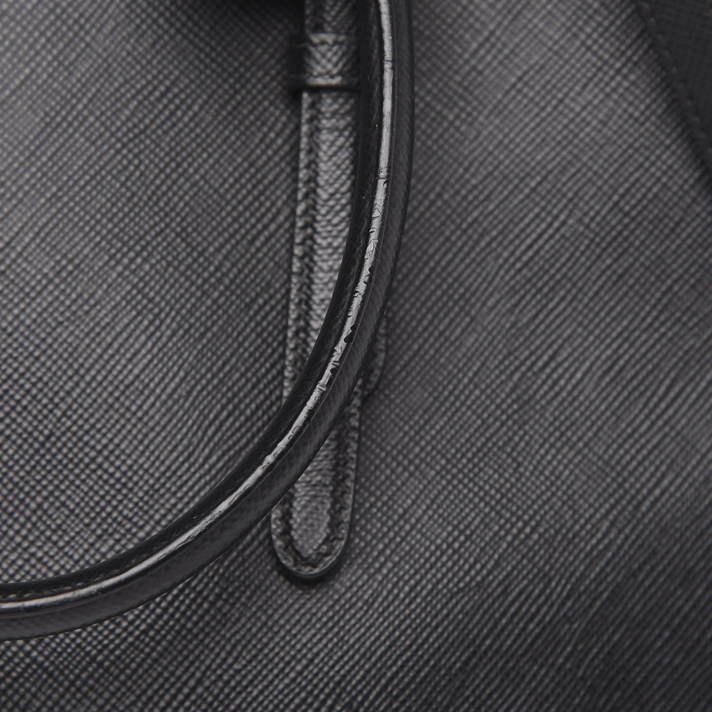 Saffiano Cuir Medium Double Handle Tote Black