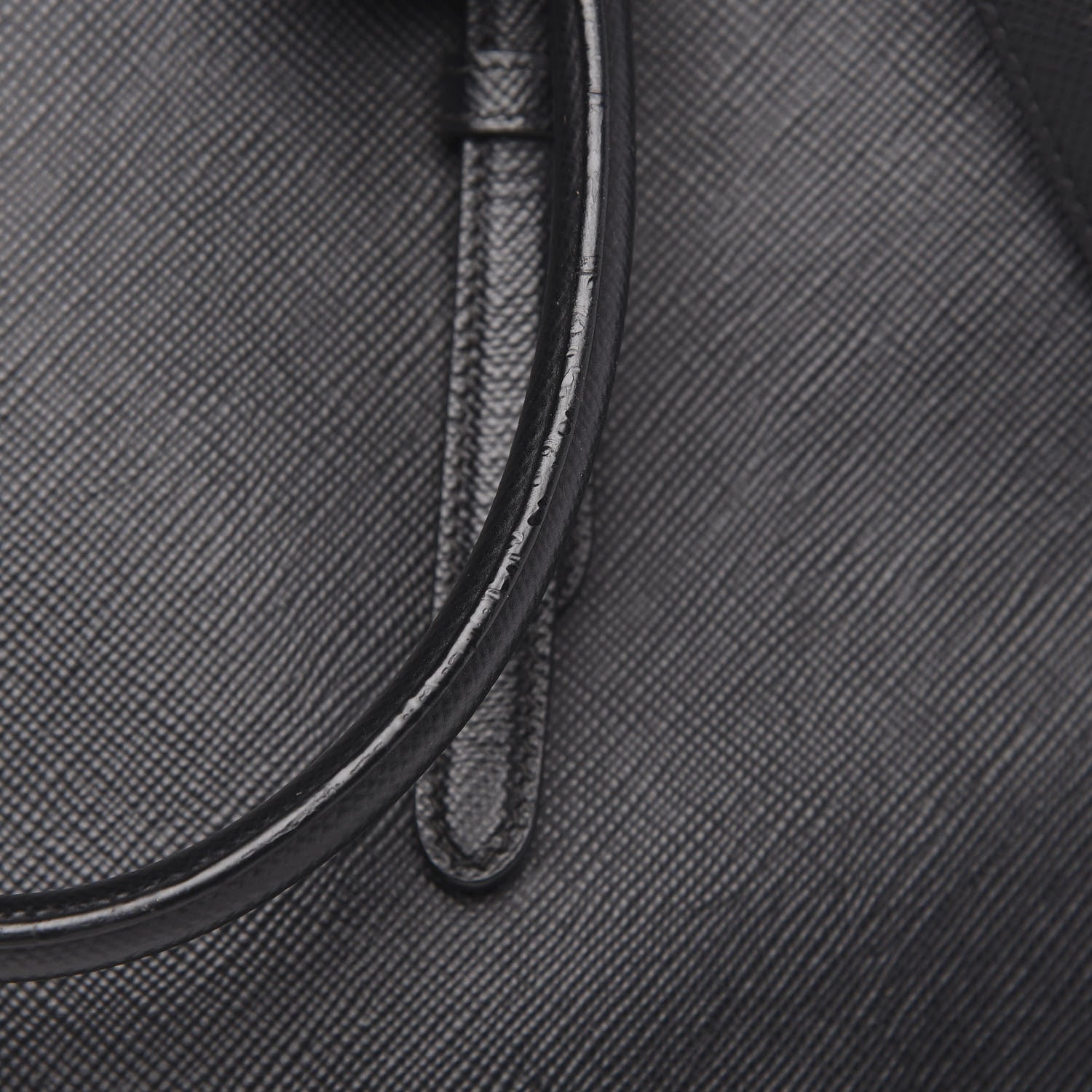 Prada Saffiano Cuir Medium Double Handle Tote Black 10 of 16