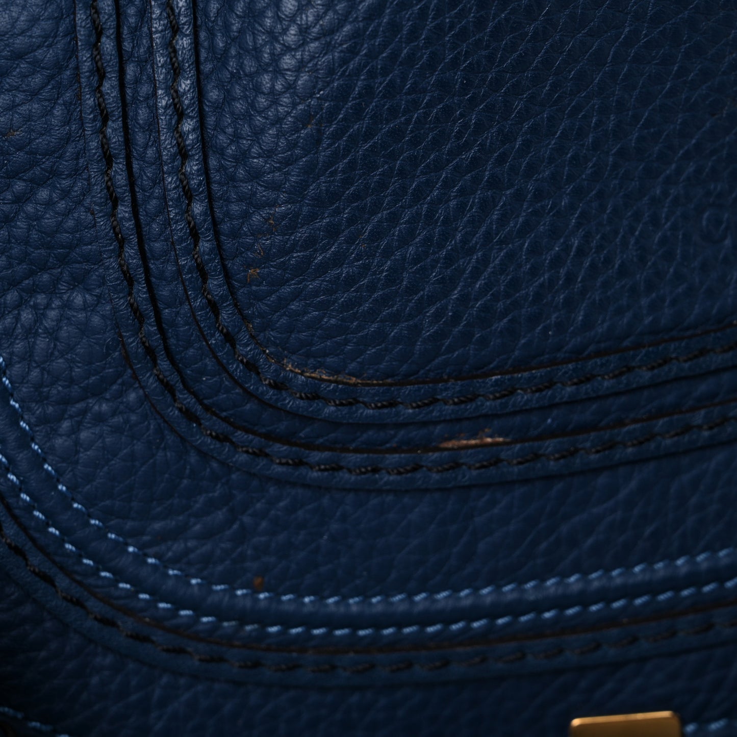 Calfskin Medium Marcie Satchel Navy