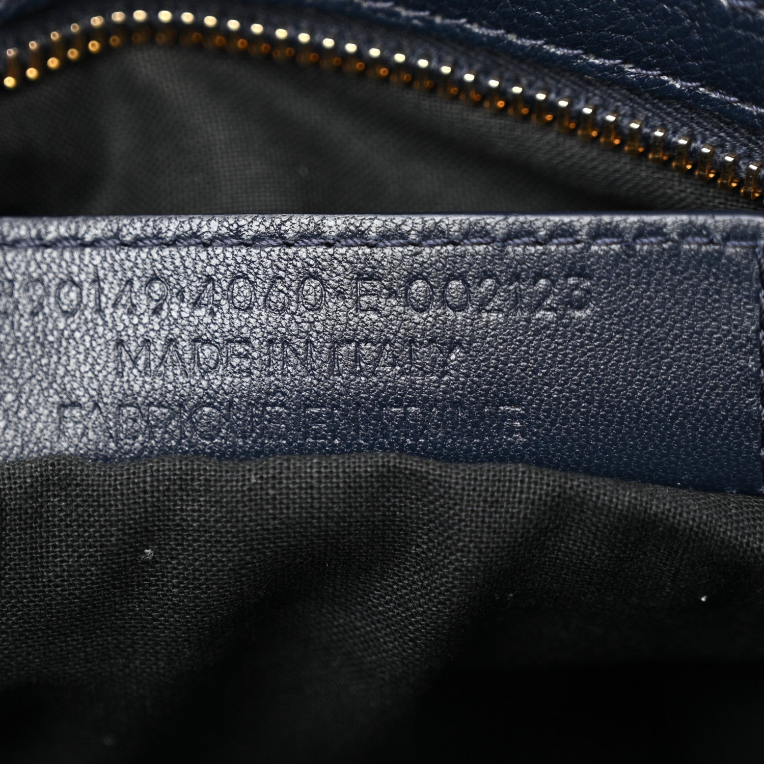 Balenciaga Chevre Gold Metallic Edge Hardware Town Bleu Nuit Dark Sea 8 of 14