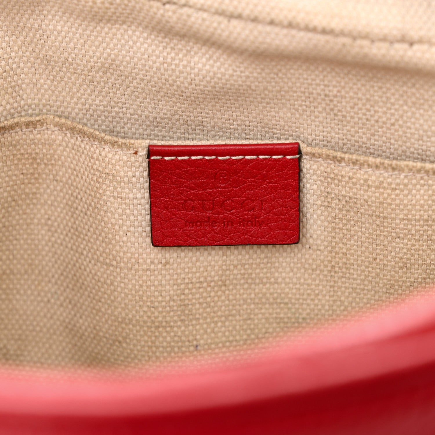 Gucci Pebbled Calfskin Small Soho Disco Bag Vibrant Red 6 of 21