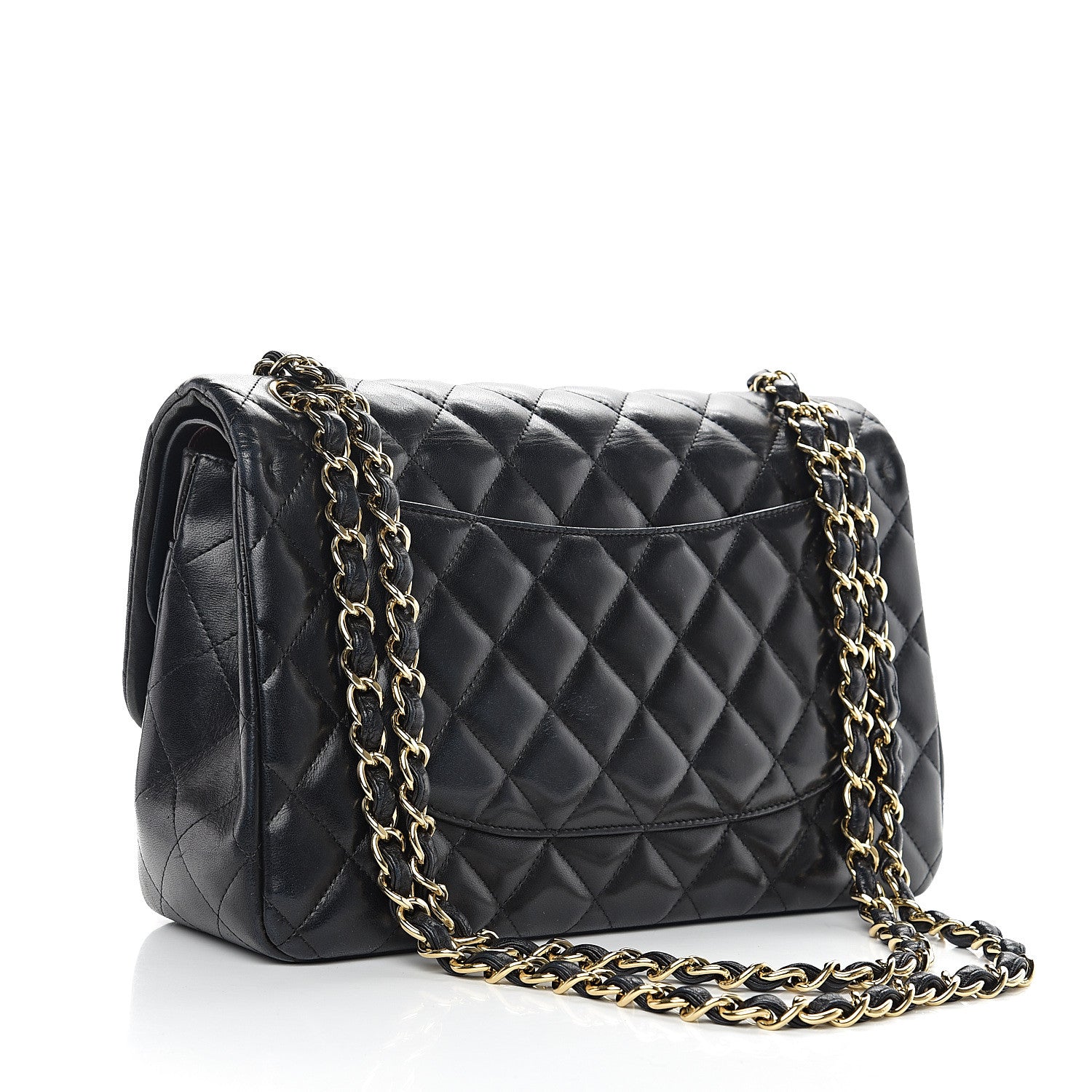 Chanel Lambskin Quilted Jumbo Double Flap Black 2 of 12