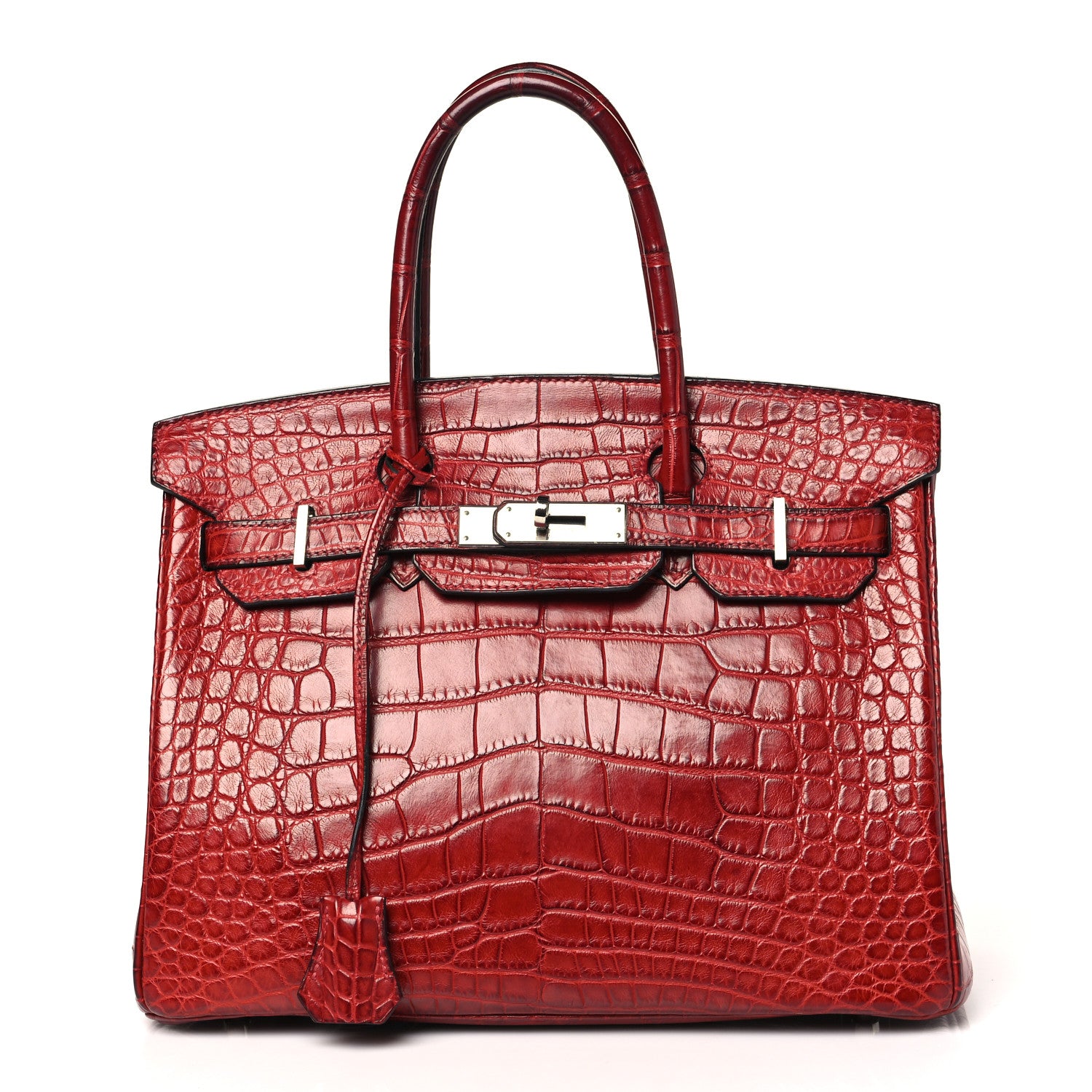 Hermes Matte Alligator Birkin 30 Rouge H 1 of 9