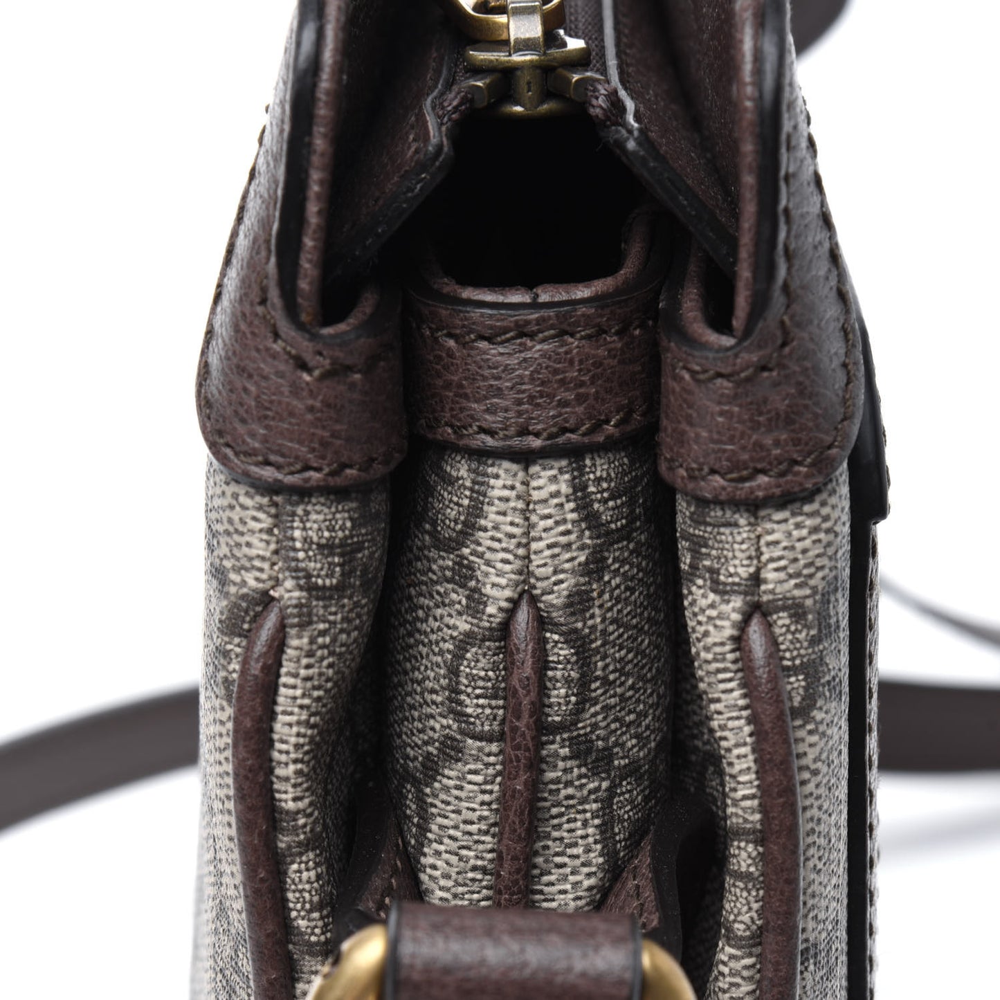 GG Supreme Monogram Web Medium Ophidia Shoulder Bag Beige New Acero