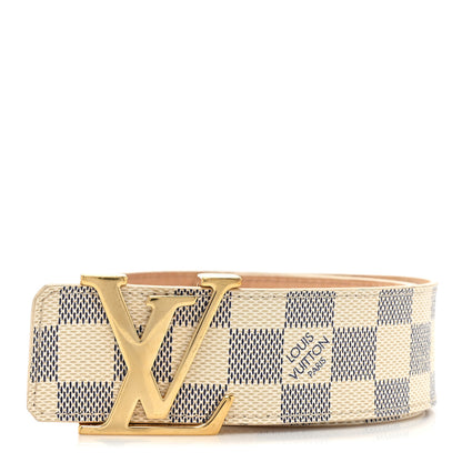 Louis Vuitton Damier Azur LV Initiales Belt 80 32 1 of 10