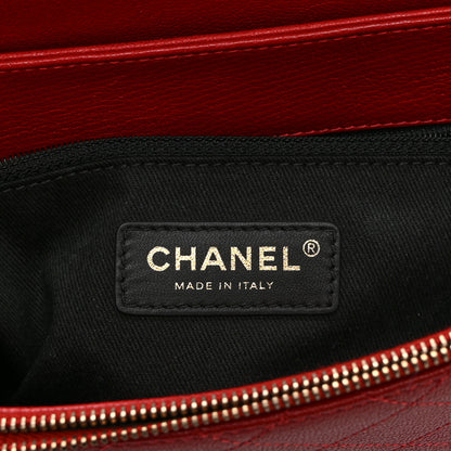 Chanel Shiny Calfskin Goatskin Quilted Small Coco Curve Messenger Flap Red 6 of 10