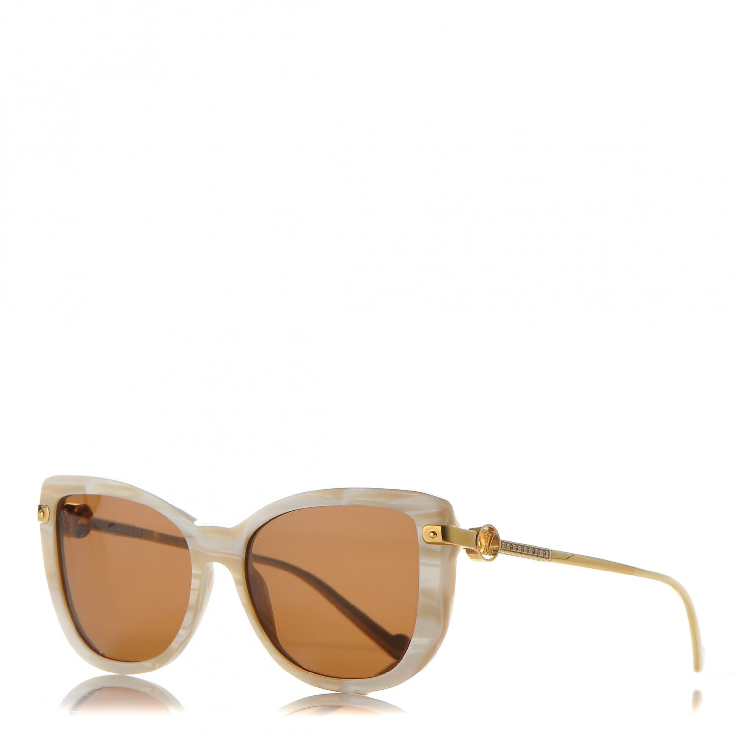 Louis Vuitton Acetate Shiny Charlotte Sunglasses Z0874W Creme 1 of 7