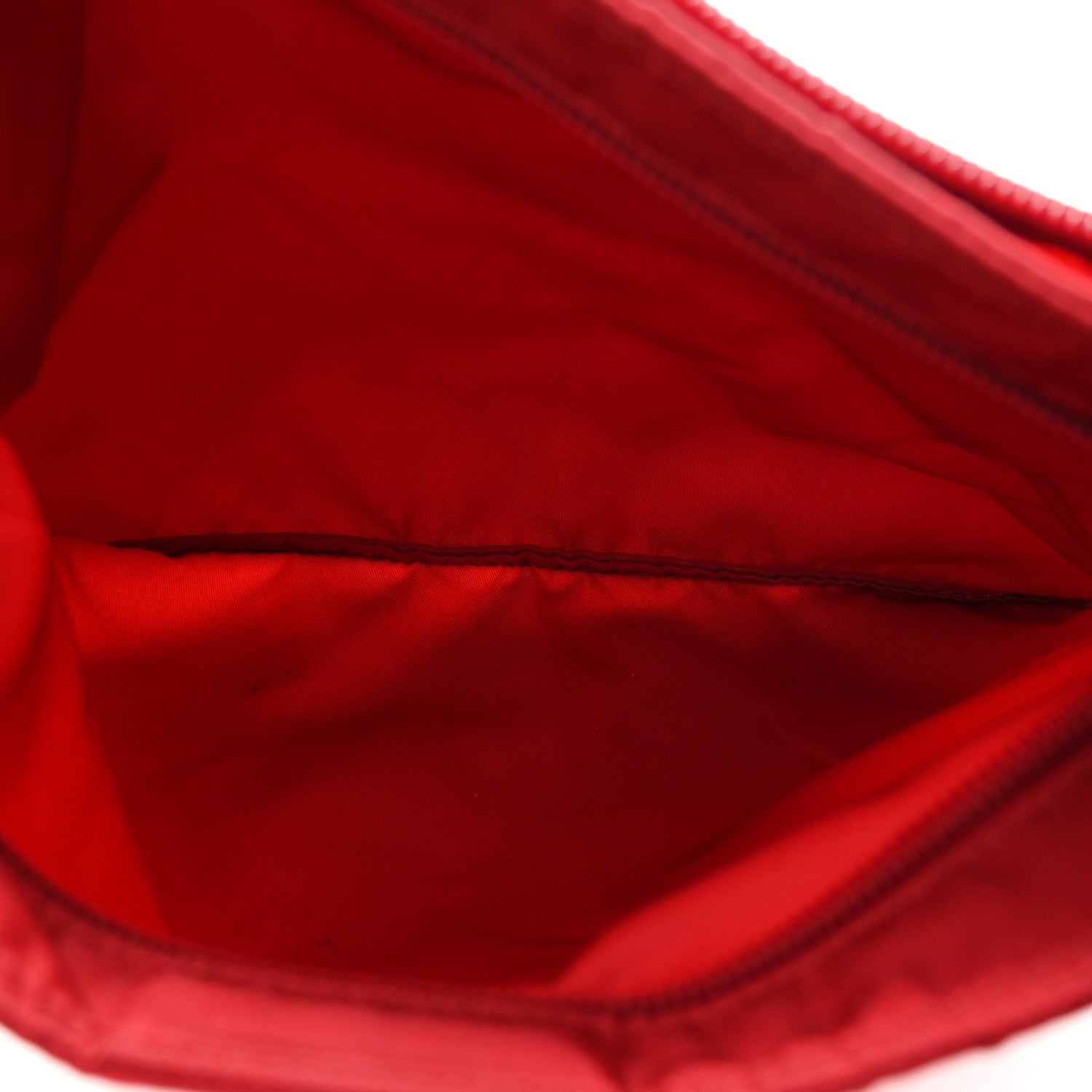 Prada Nylon Vela Saffiano Flat Messenger Bag Rosso 5 of 12
