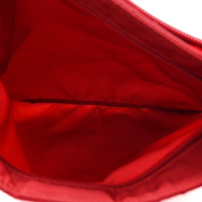 Prada Nylon Vela Saffiano Flat Messenger Bag Rosso 5 of 12