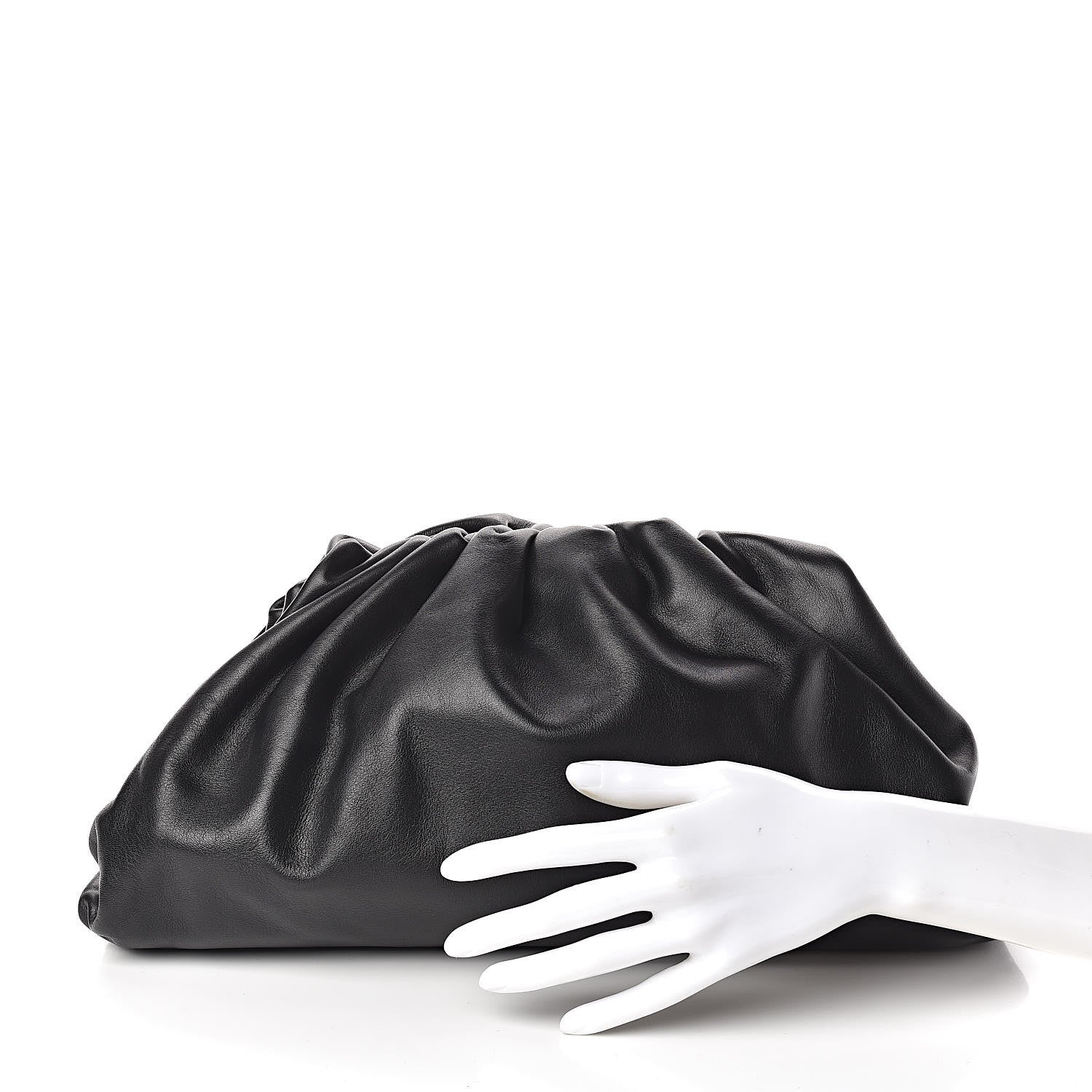 Bottega Veneta Smooth Butter Calf The Pouch Oversized Clutch Black 2 of 7