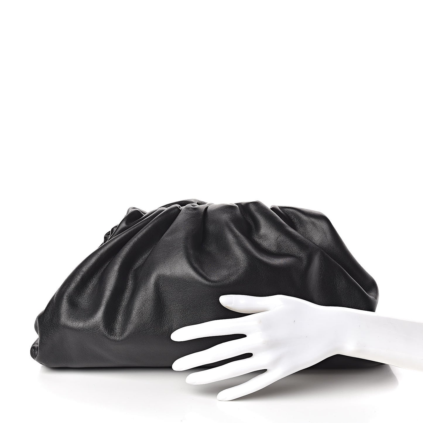 Smooth Butter Calf The Pouch Oversized Clutch Black