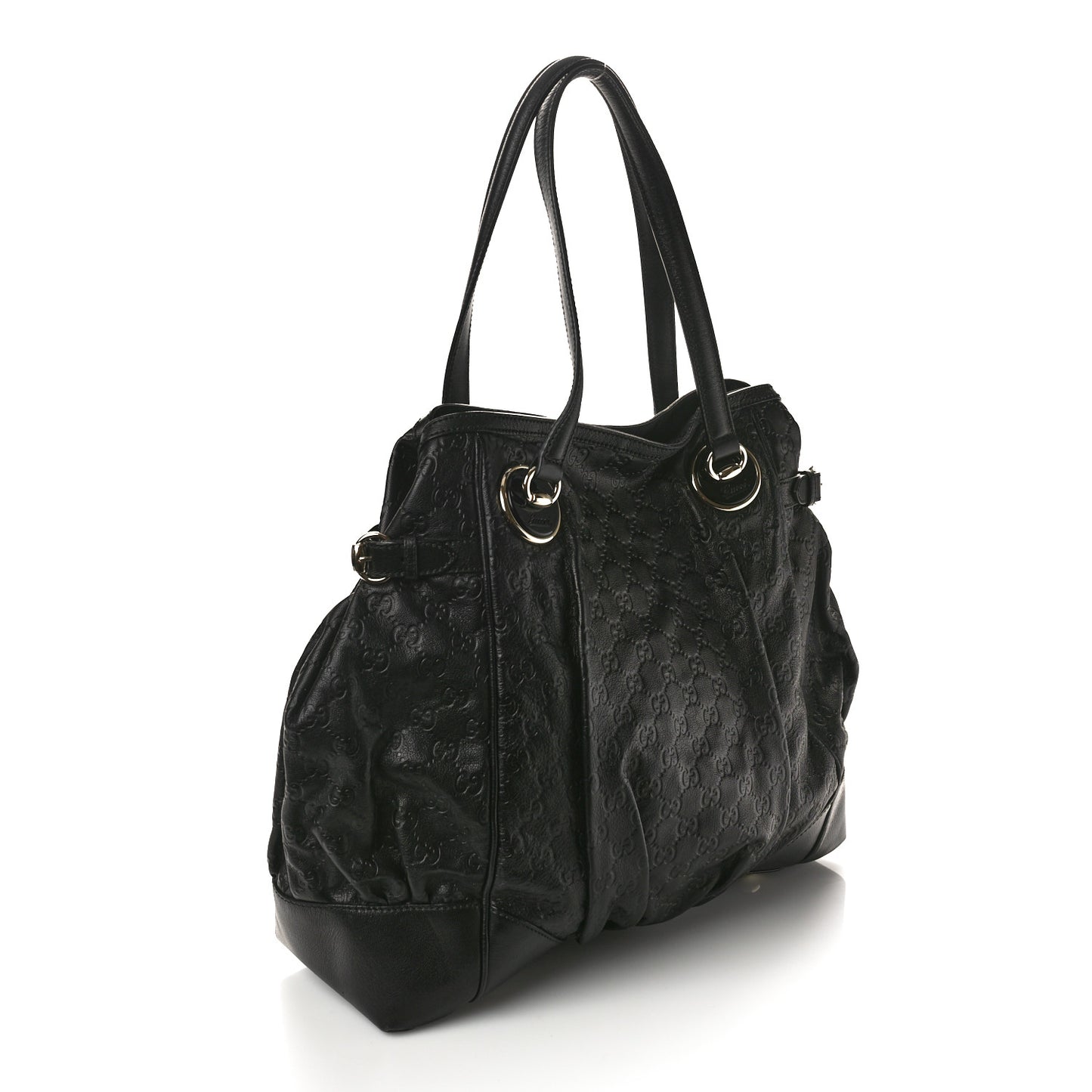 Guccissima Large Full Moon Tote Black