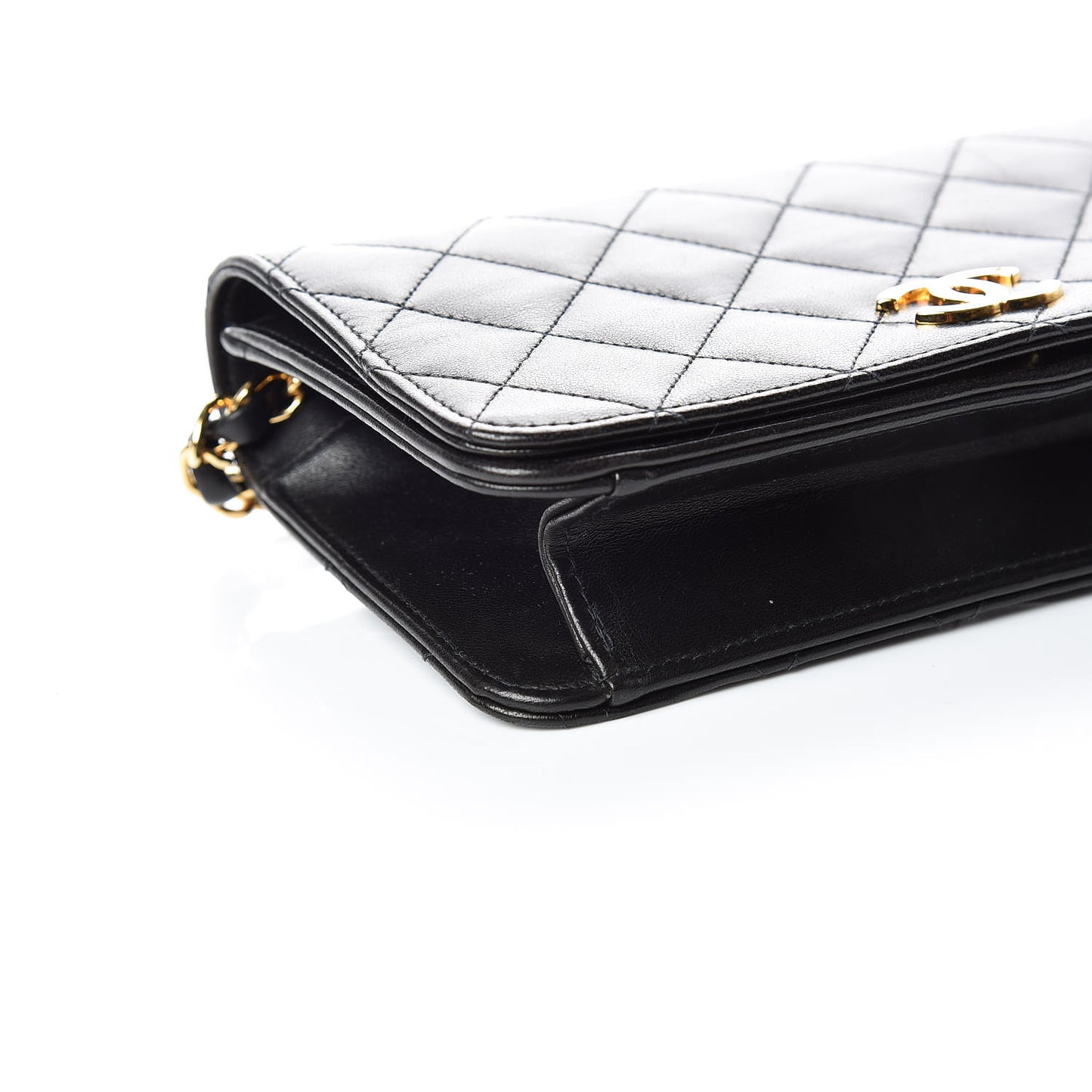 Lambskin Quilted Mini Flap Black
