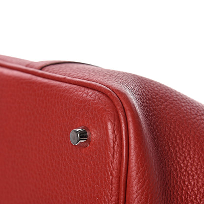 Hermes Taurillon Clemence Picotin Lock 22 MM Rouge Garance 10 of 12