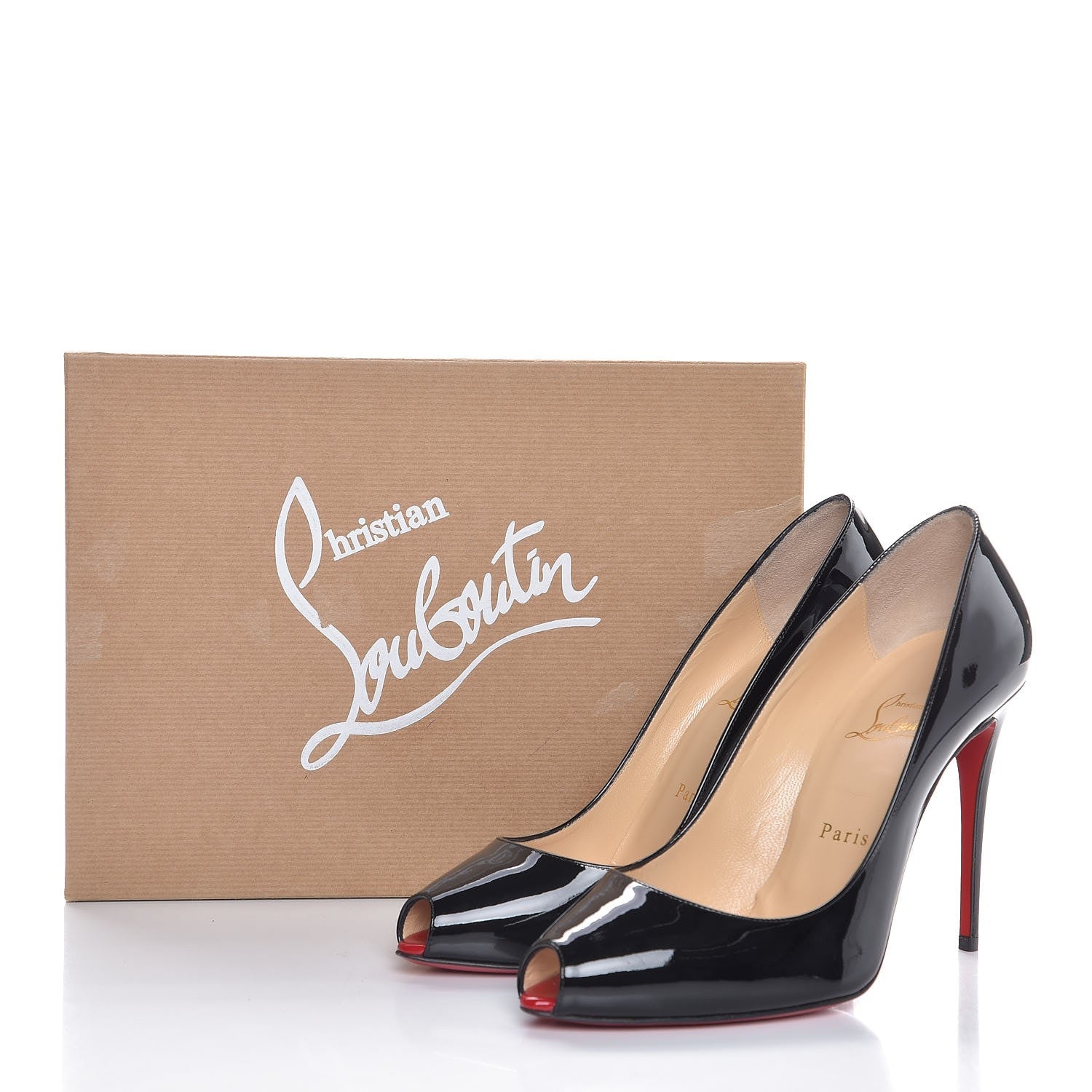 Christian Louboutin Patent Tibur 100 Pumps 38.5 Black 9 of 9