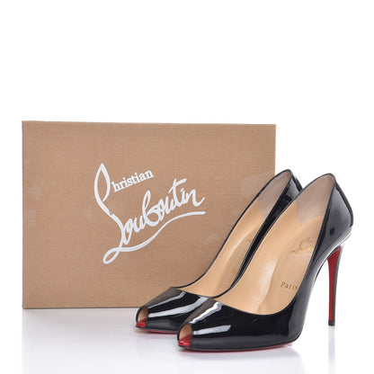 Christian Louboutin Patent Tibur 100 Pumps 38.5 Black 9 of 9