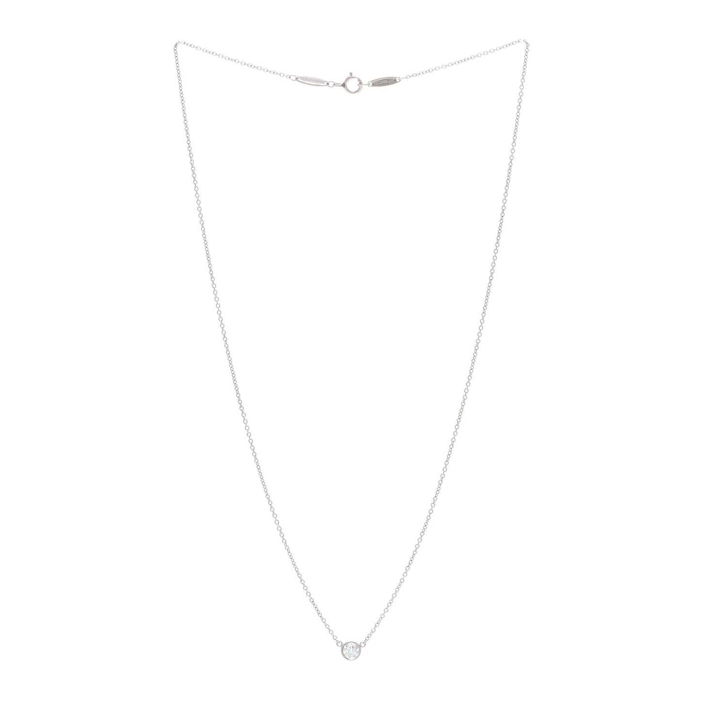 Platinum Diamond .22ct Elsa Peretti Diamonds By The Yard Pendant Necklace
