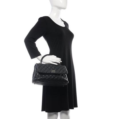 Chanel Caviar Quilted Small Coco Handle Flap Black 2 of 8