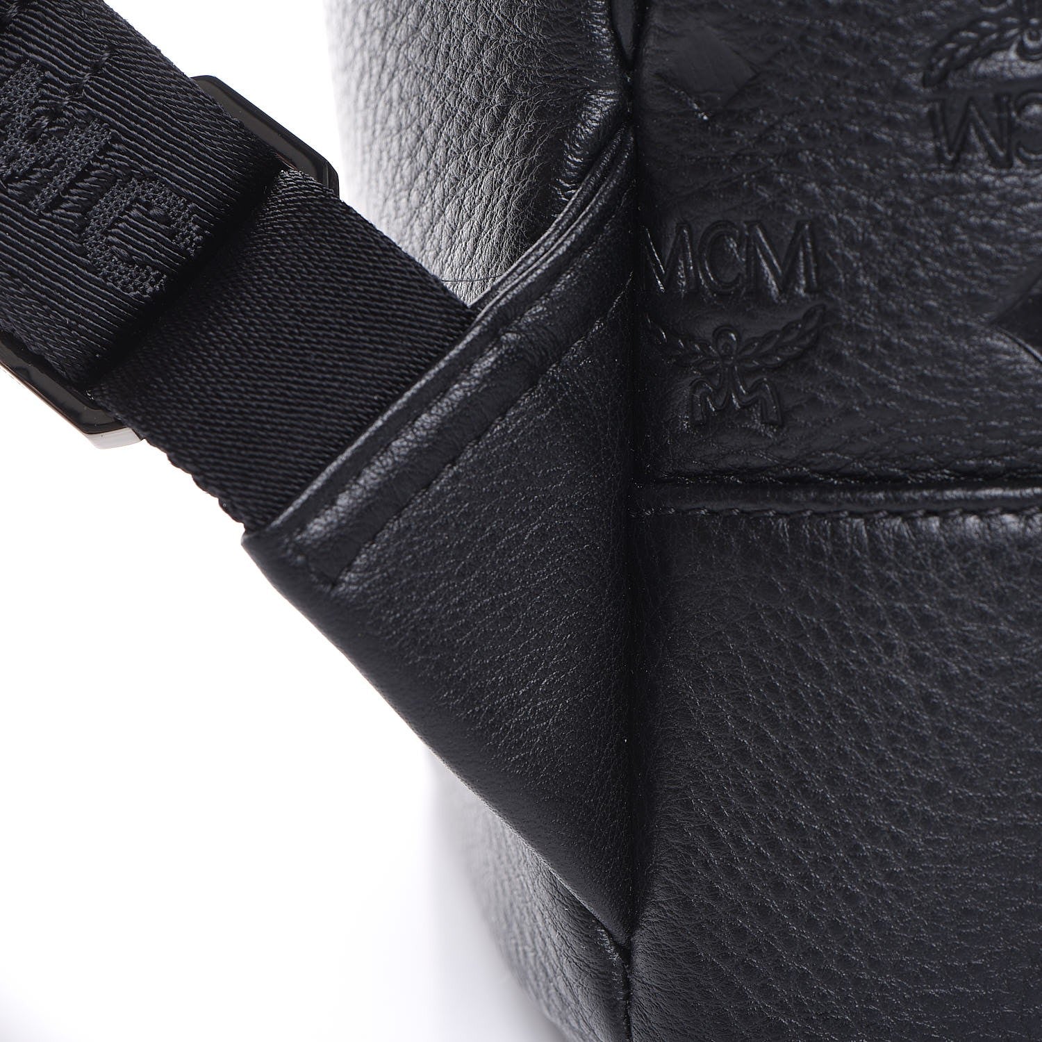 MCM Calfskin Ottomar Monogram Duke Backpack Black 17 of 17