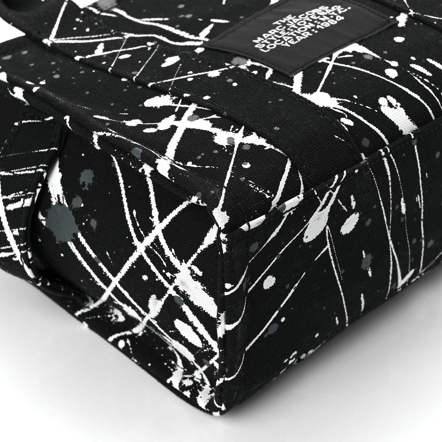 Marc Jacobs Canvas Splatter Mini The Tote Bag Black 10 of 11