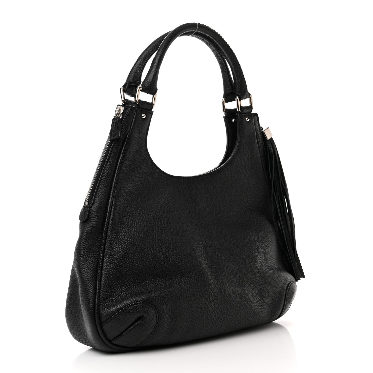 Chanel Grained Calfskin Tassel Hobo Black 3 of 9