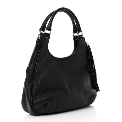 Chanel Grained Calfskin Tassel Hobo Black 3 of 9
