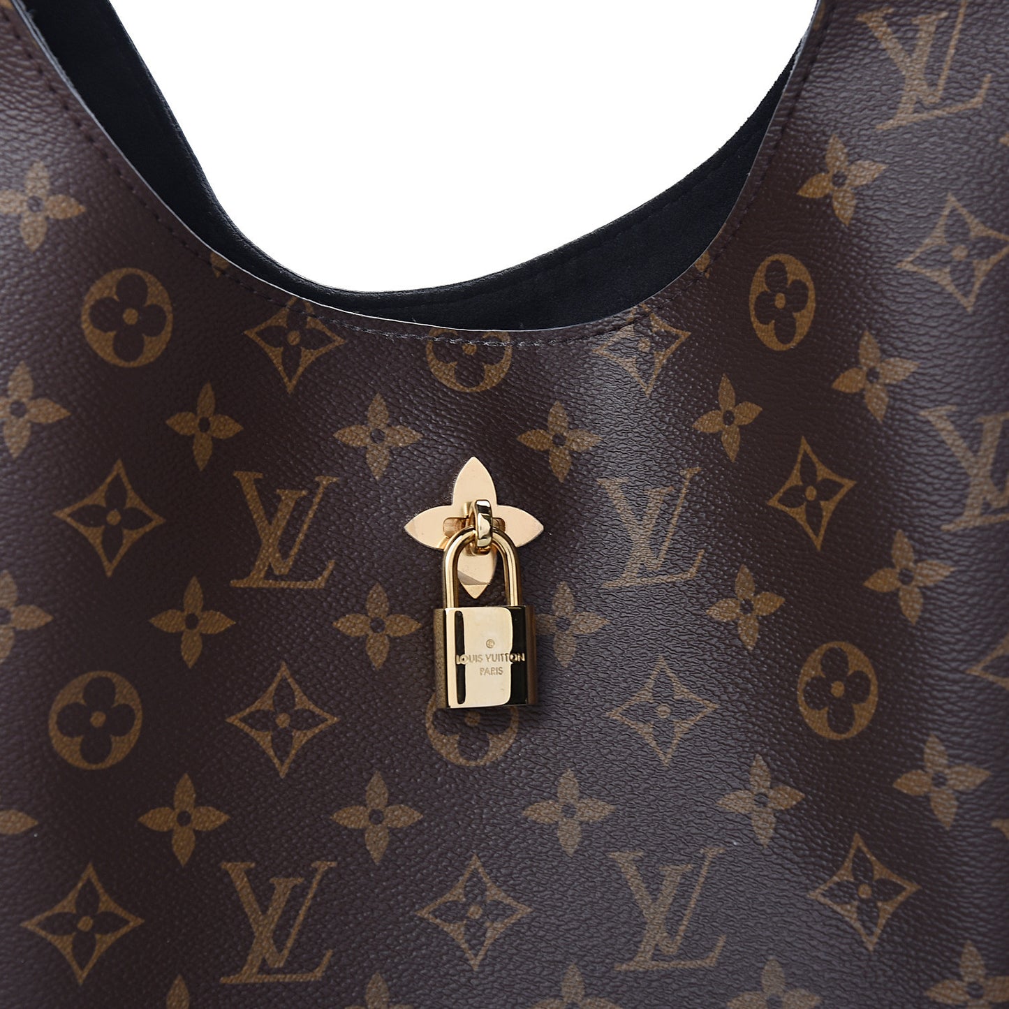Monogram Flower Hobo Black
