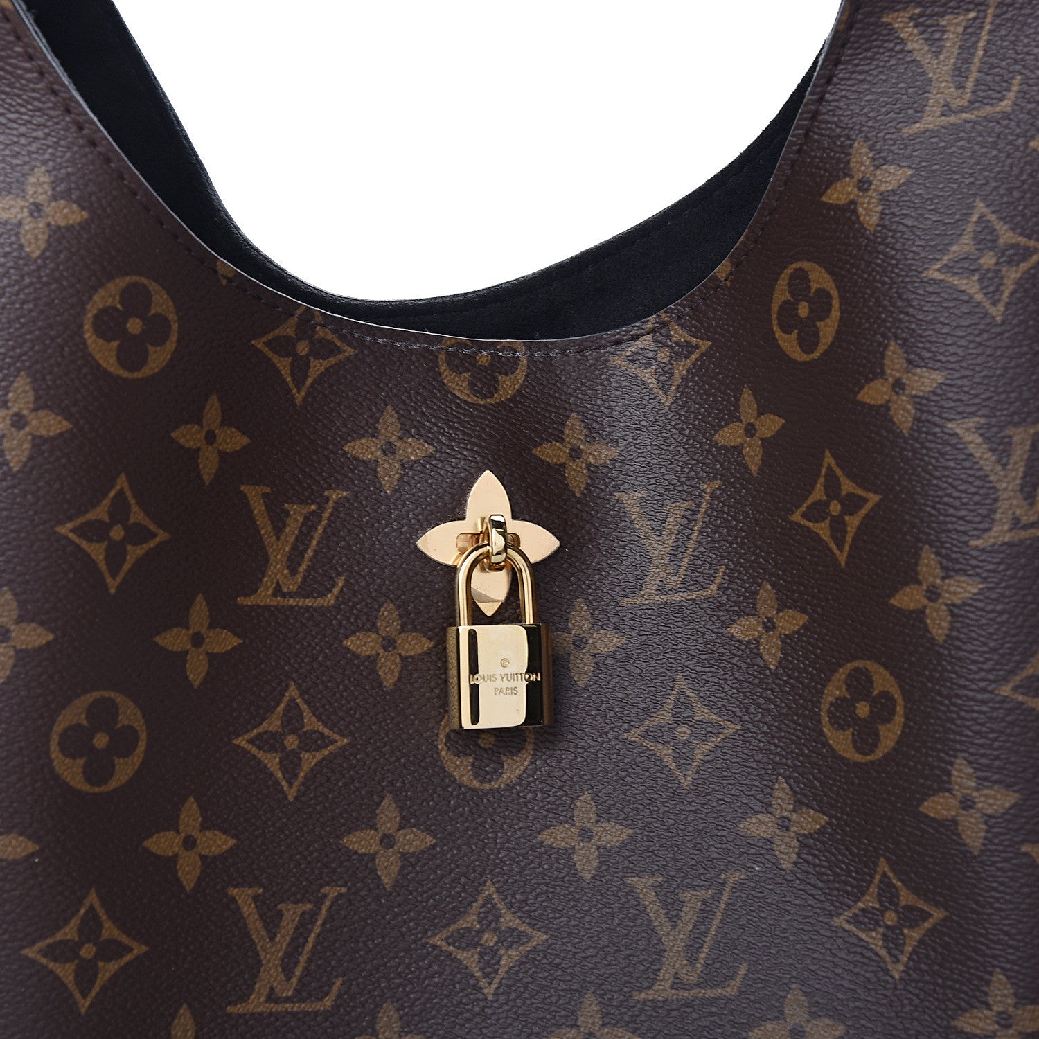 Louis Vuitton Monogram Flower Hobo Black 6 of 10