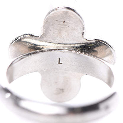 Louis Vuitton Crystal Love Letters Timeless Ring Silver L 7.75 5 of 6
