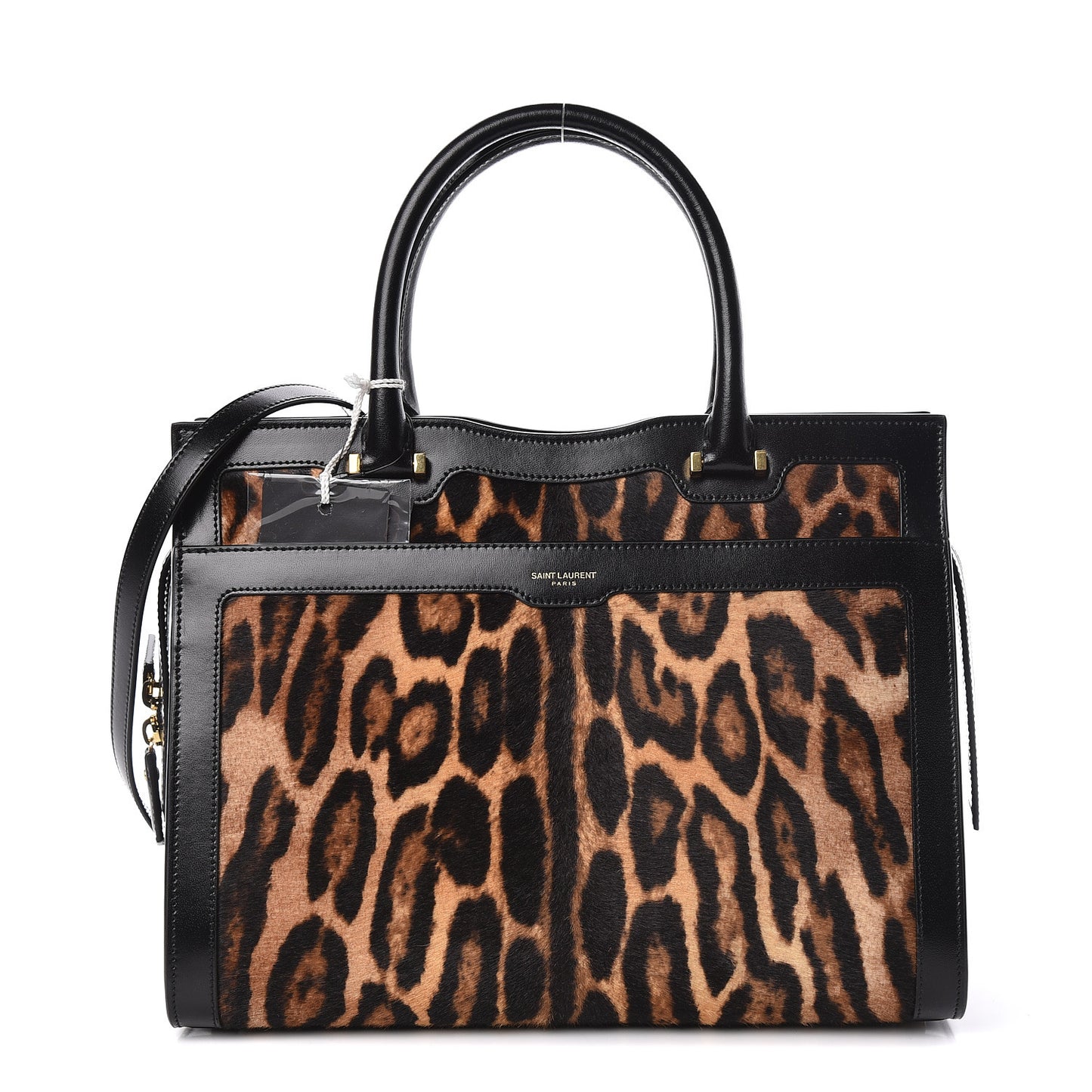 Calf Hair Calfskin Monogram Medium Uptown Tote Black