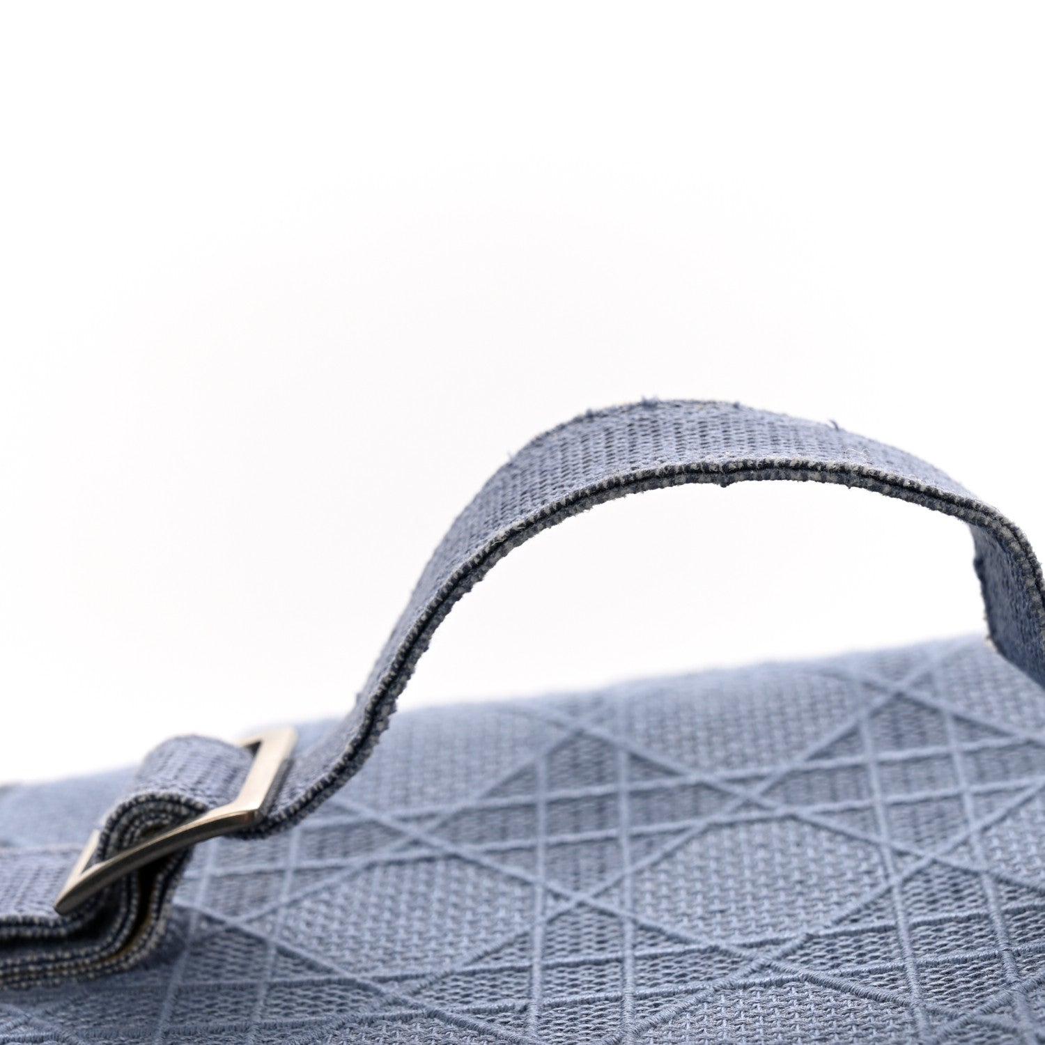 Christian Dior Canvas Embroidered Cannage Diortravel Vanity Case Blue 8 of 9