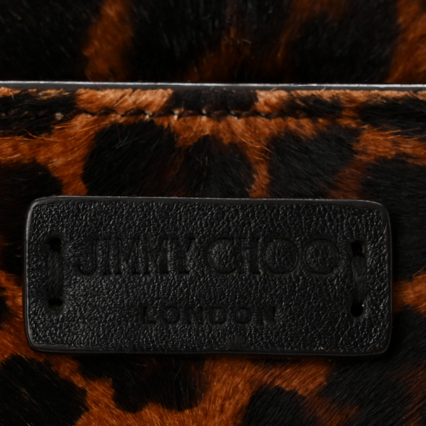 Pony Hair Leopard Varenne Chain Clutch Natural