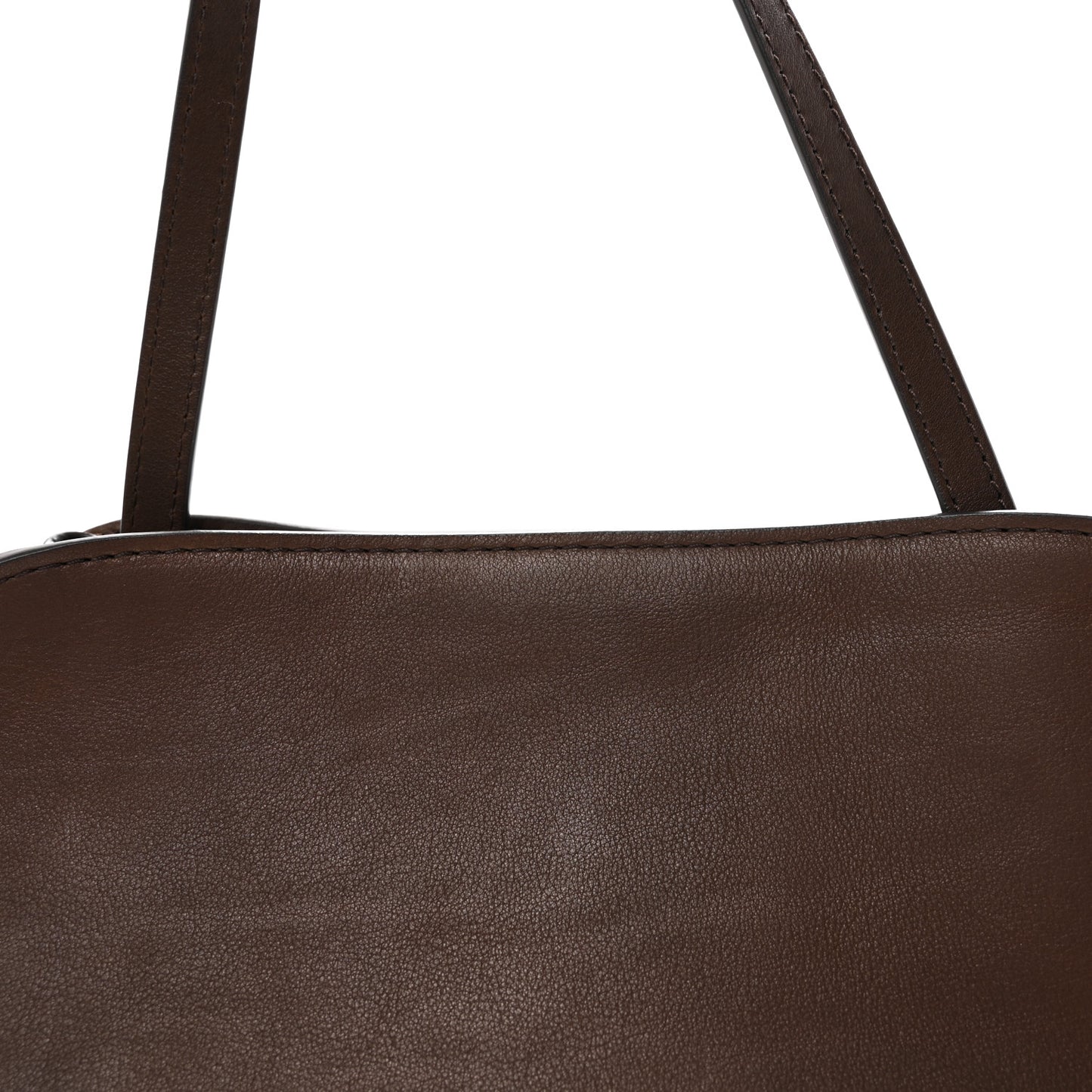 Polished Saddle Calfskin Peggy Clutch Deep Brown
