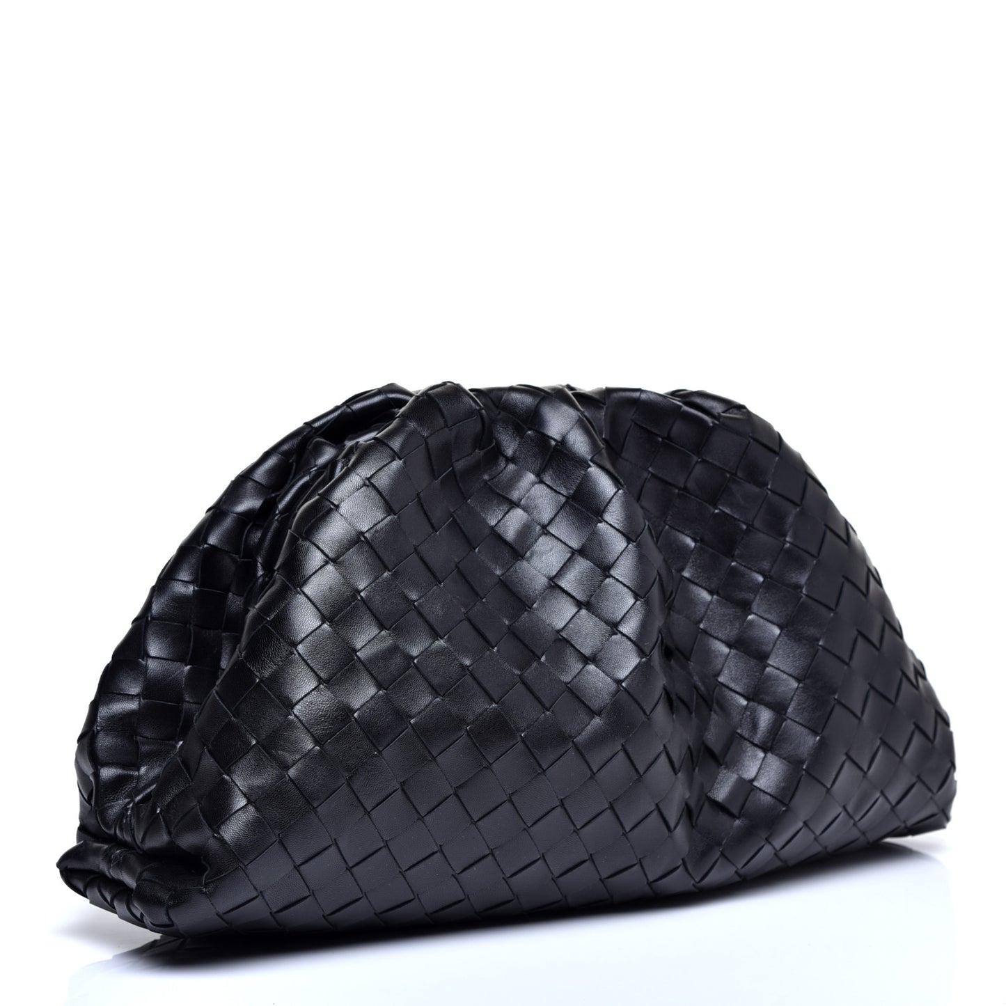 Nappa Maxi Intreccio The Pouch Oversized Clutch Black