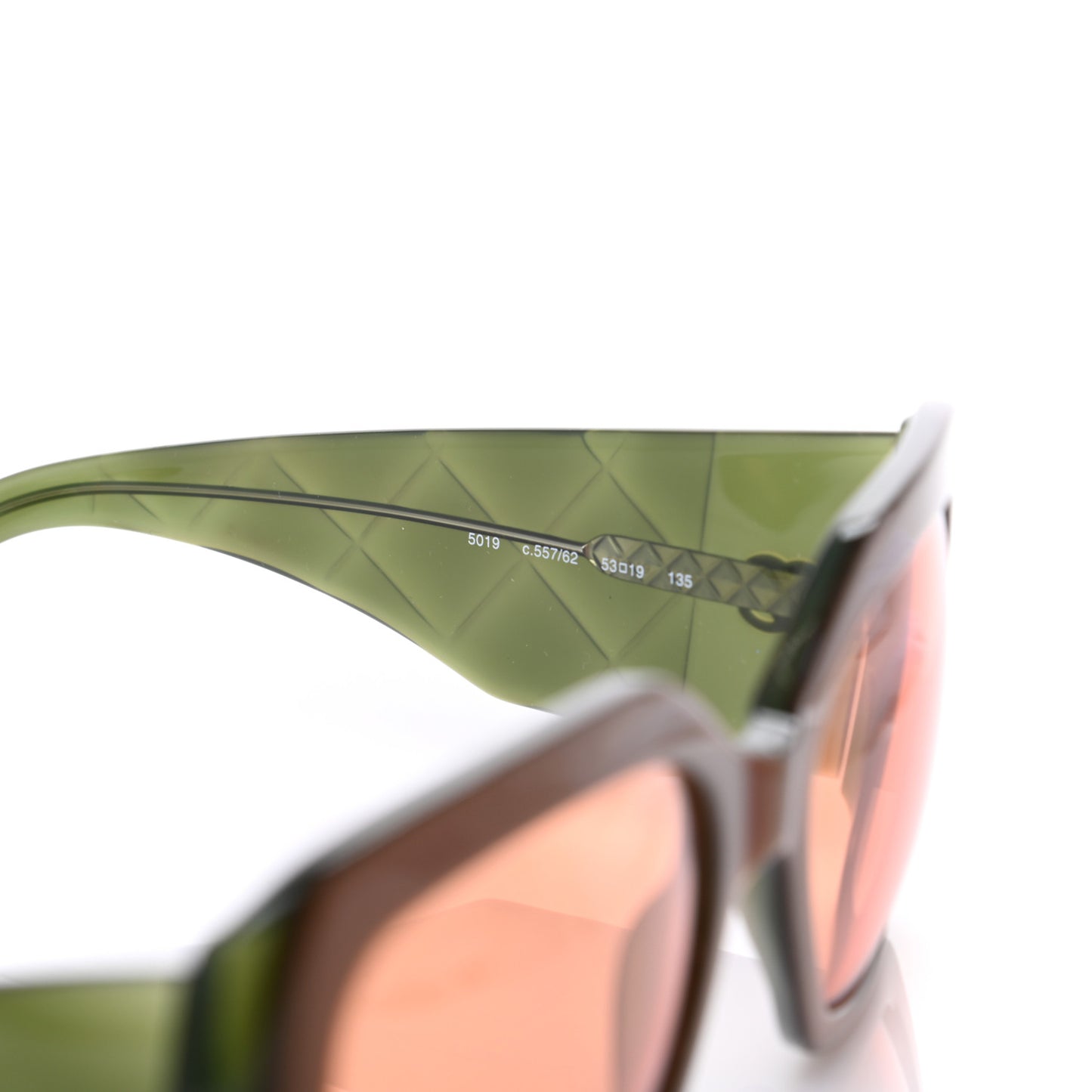 Acetate Quilted Sunglasses 5019 Green