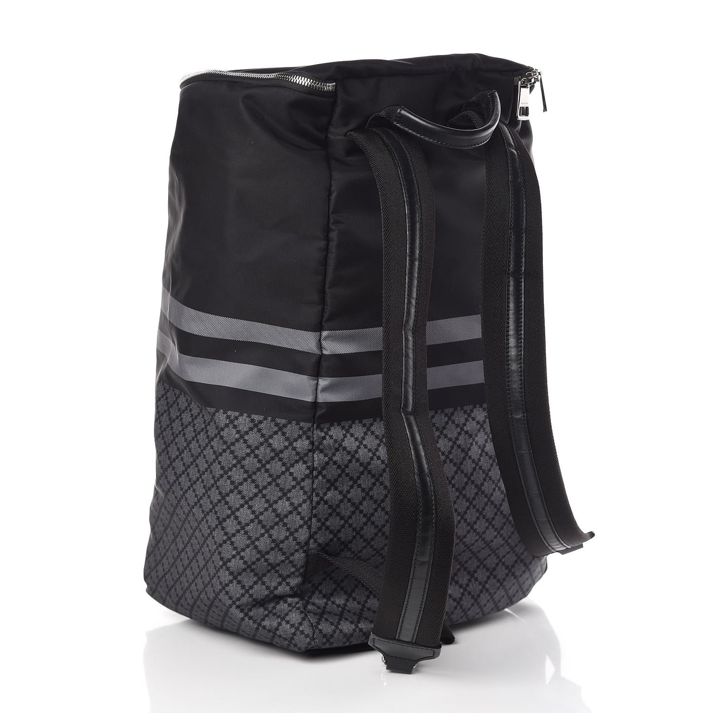 Nylon Diamante Backpack Black