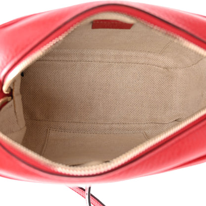 Gucci Pebbled Calfskin Small Soho Disco Bag Tabasco Red 5 of 11