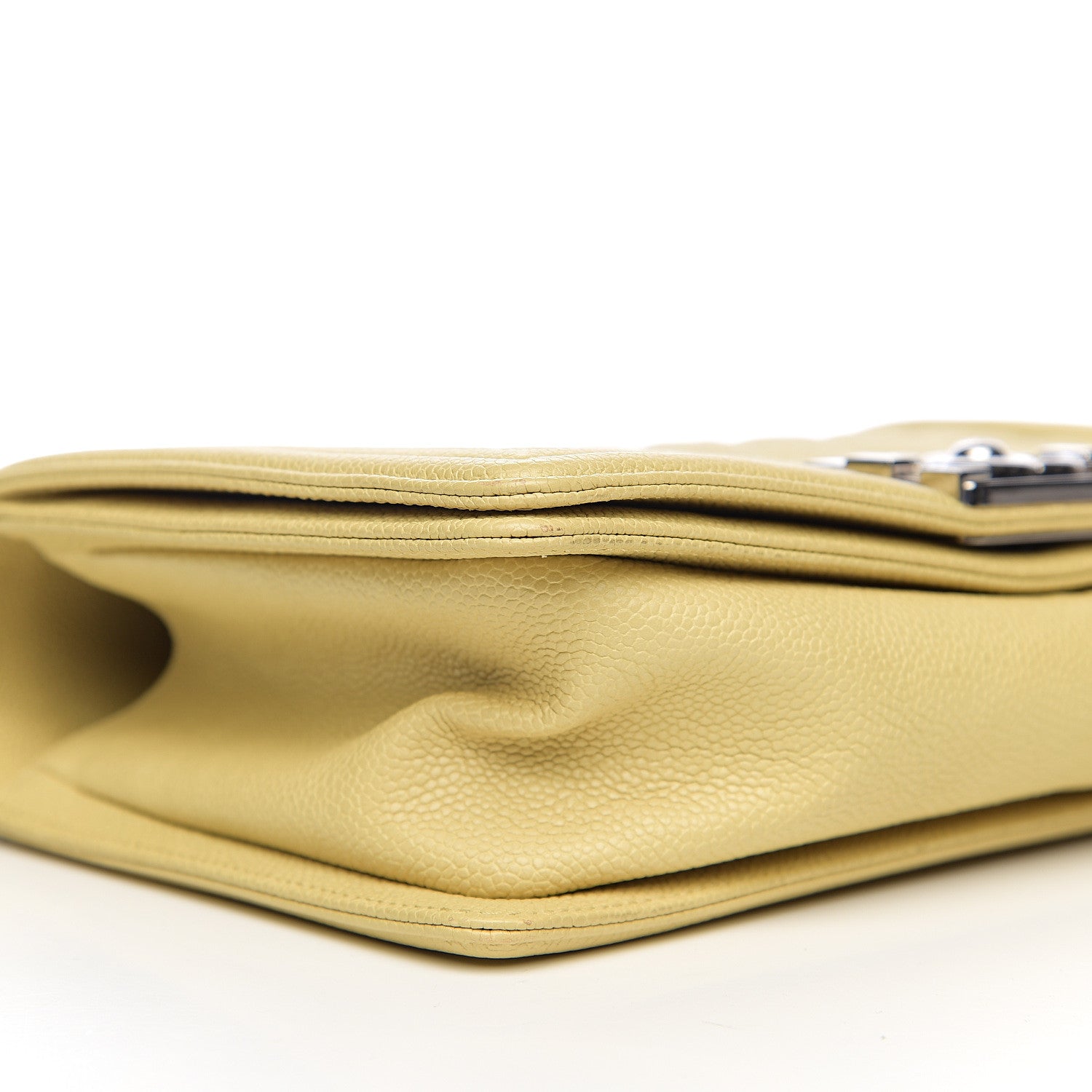 Chanel Caviar Quilted Medium Boy Flap Light Yellow 8 of 11
