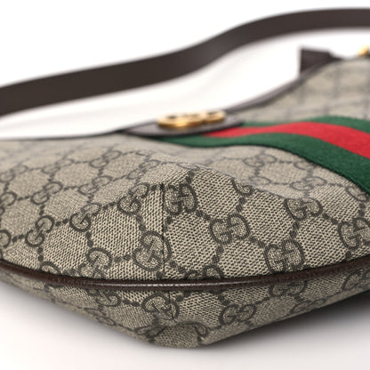 Gucci GG Supreme Monogram Web Small Ophidia Half Moon Hobo Brown 9 of 10