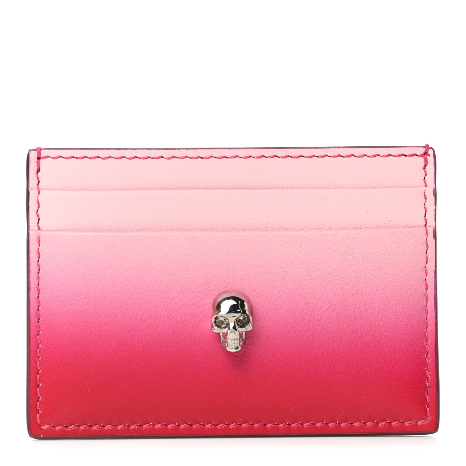 Alexander McQueen Calfskin Ombre Skull Card Holder Multicolor 1 of 8