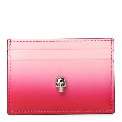 Alexander McQueen Calfskin Ombre Skull Card Holder Multicolor 1 of 8